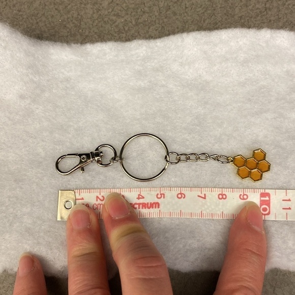 Honeycomb Dangle Key Chain on Lobster Claw Clasp - Picture 4 of 4